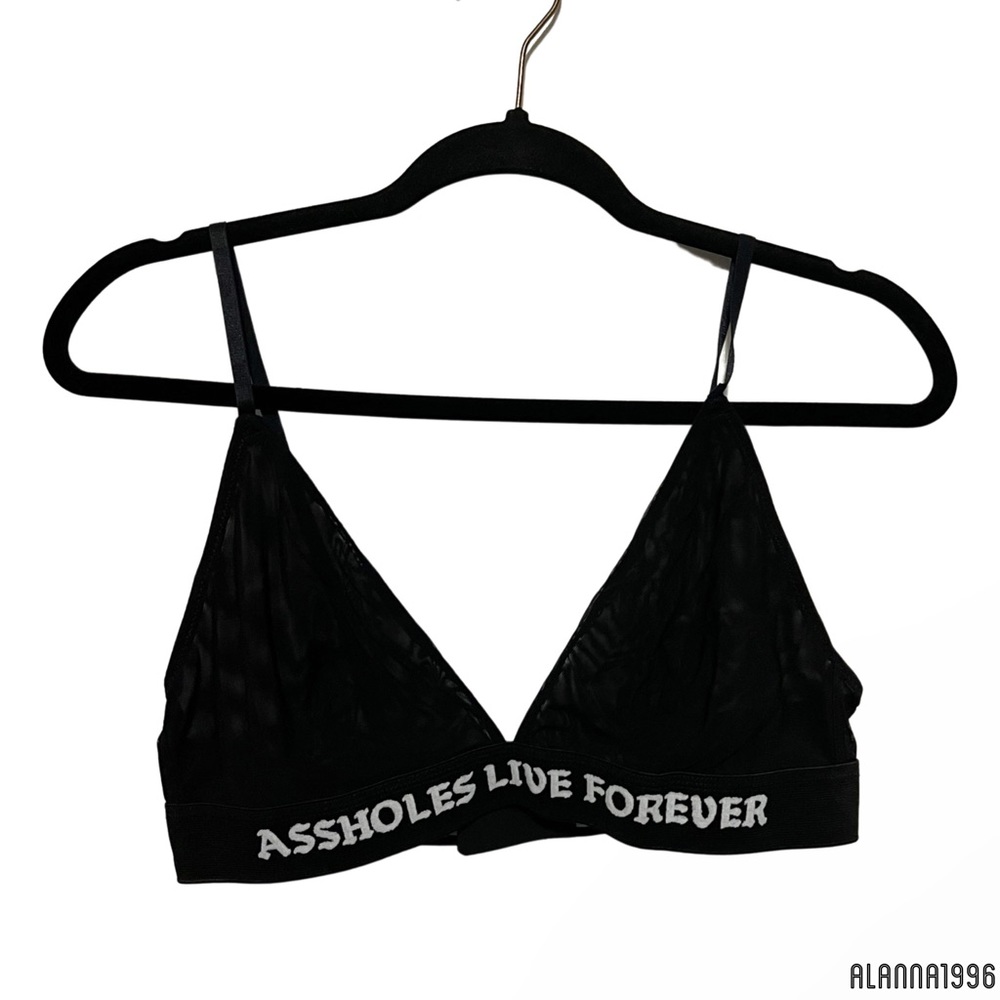 Mesh black bralette from Assholes Live Forever